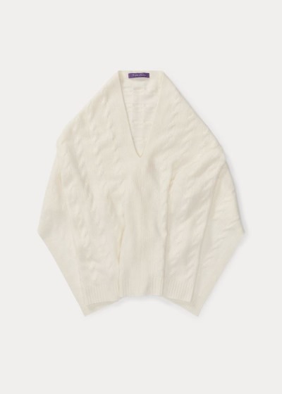 Ponchos Ralph Lauren Mujer Creme - Cable Cashmere - ASMIZ8730